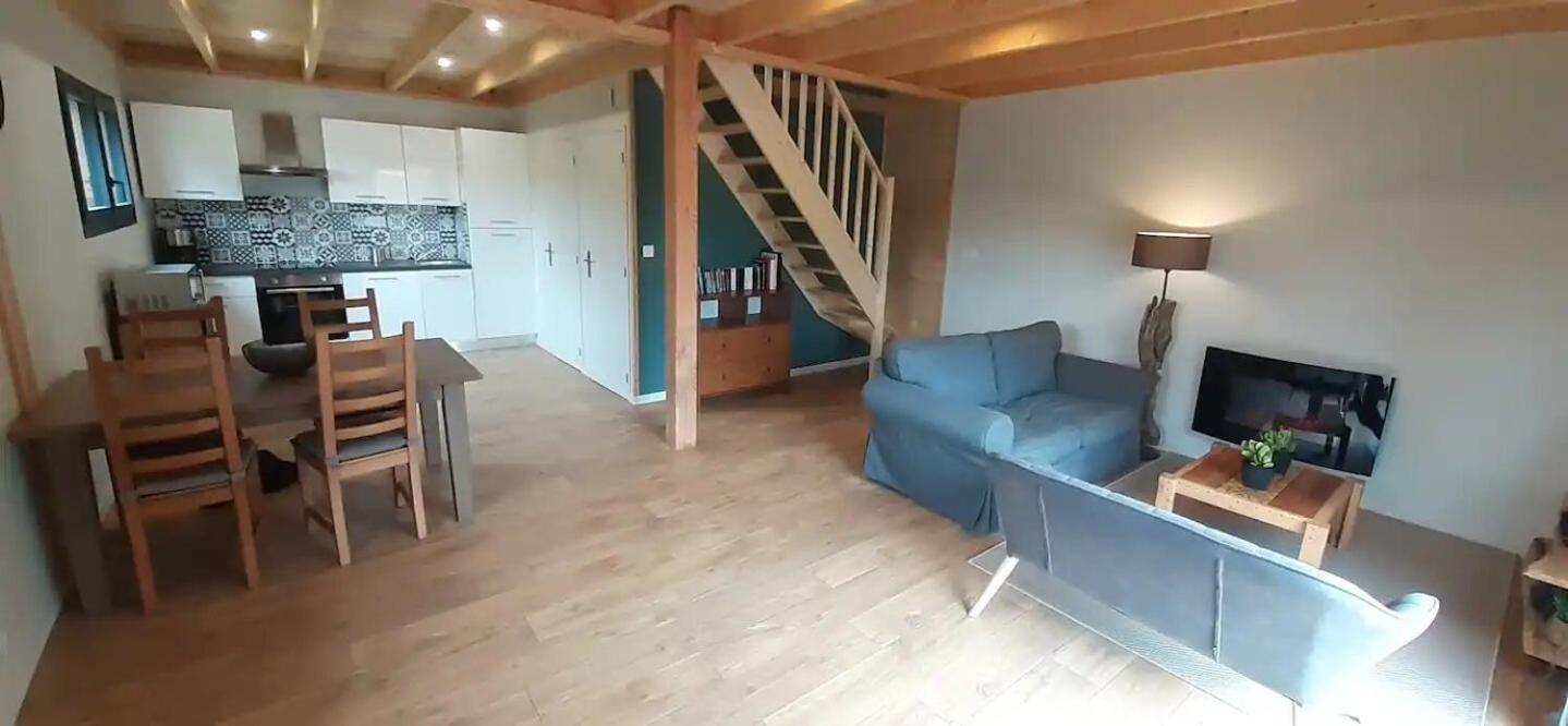 Chalets De Pont Cob Avec Spa Gouézec Exteriör bild